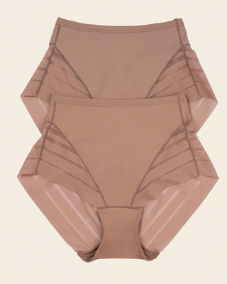 Paquete x 2 braga faja clásicas compresión moderada de abdomen#color_857-habano
