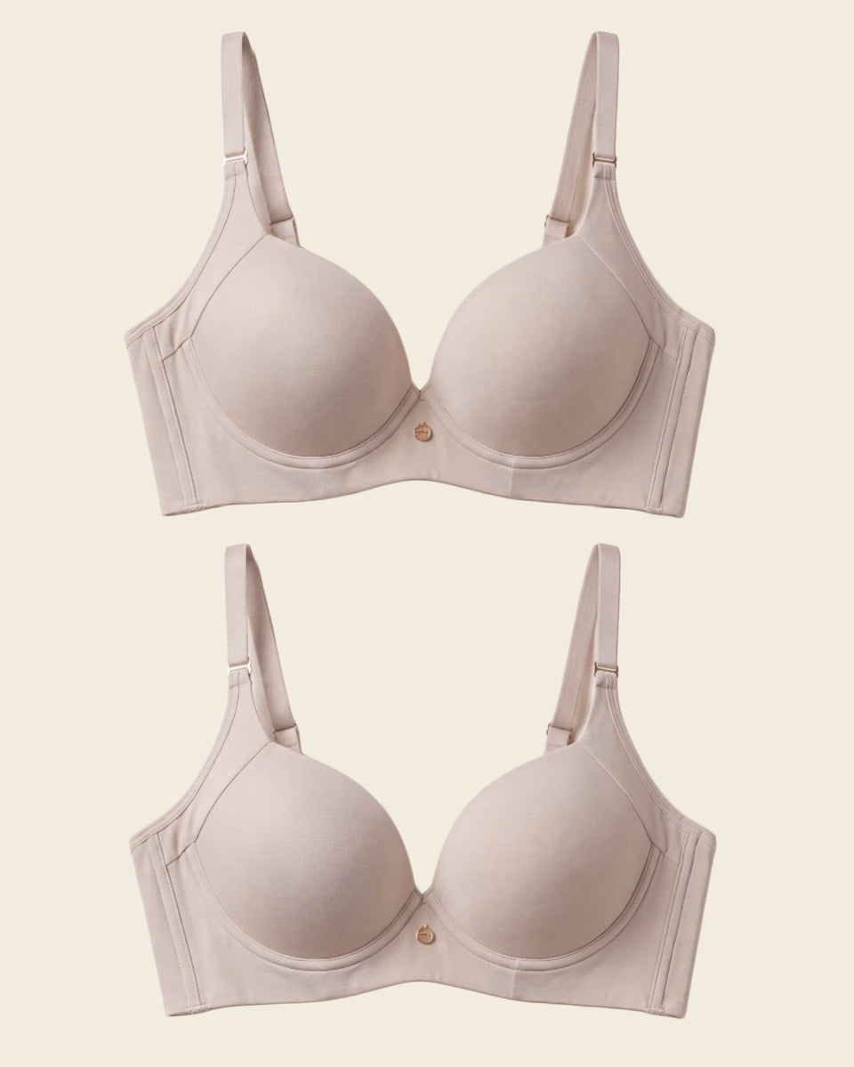 Paquete x 2 sujetadores de push up suave y buen cubrimiento en sisa y espalda Cover Bra