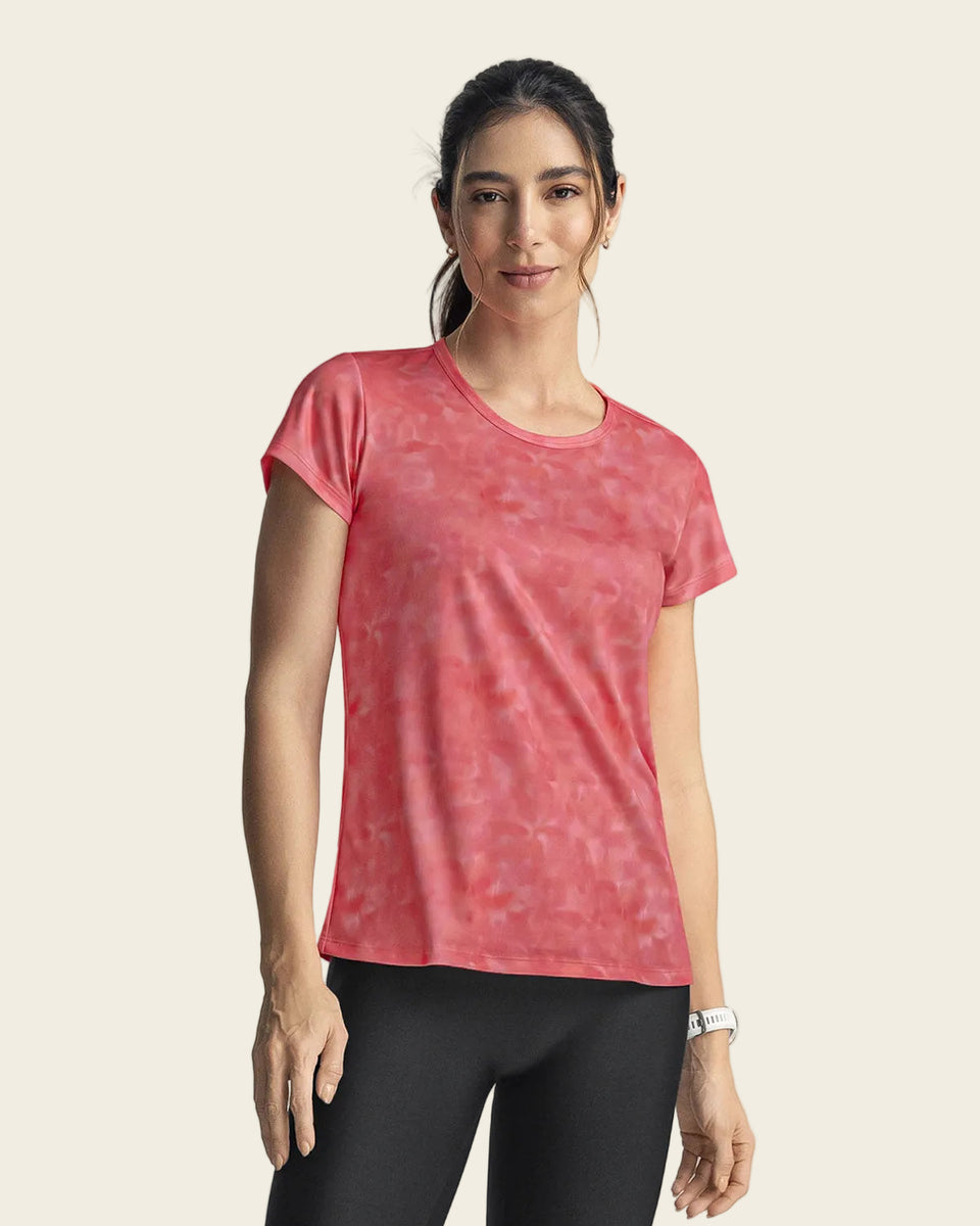 Camiseta deportiva de secado rápido y silueta semiajustada