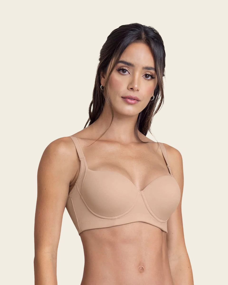 Sujetador triangular con cubrimiento de sisa y espalda