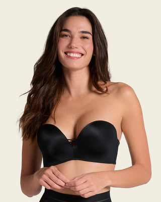 Sujetador wow de triple relleno ideal como sin tirantes#color_700-negro