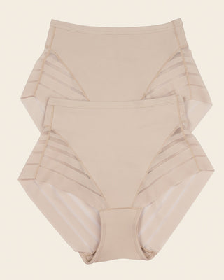 Paquete x 2 braga faja clásicas compresión moderada de abdomen#color_802-habano-claro