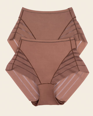Paquete x 2 braga faja clásicas compresión moderada de abdomen#color_875-habano-oscuro