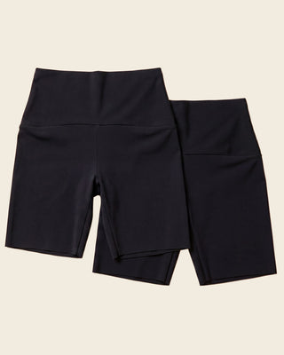 Paquete x 2 shorts de compresión moderada aspecto invisible con fajón antideslizante#color_700-negro