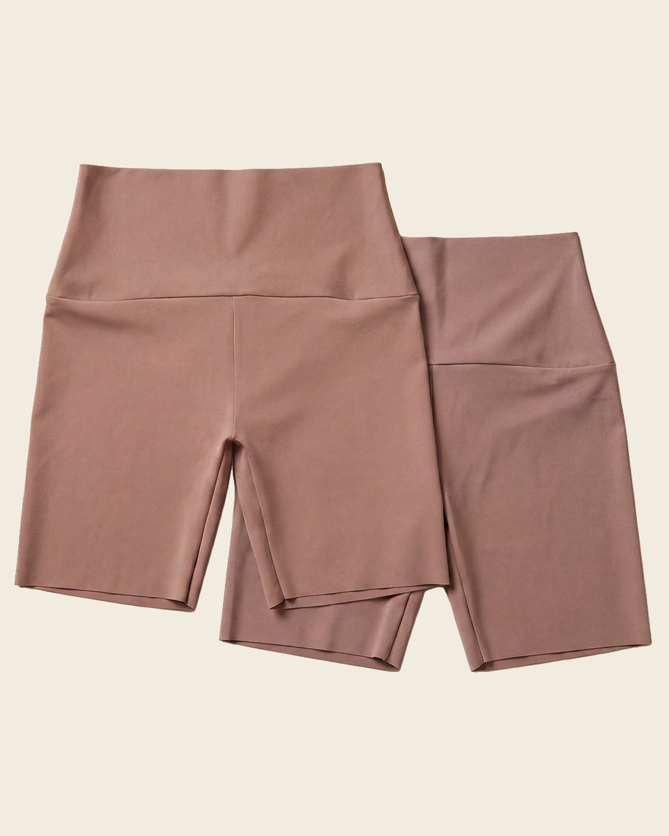 Paquete x 2 shorts de compresión moderada aspecto invisible con fajón antideslizante