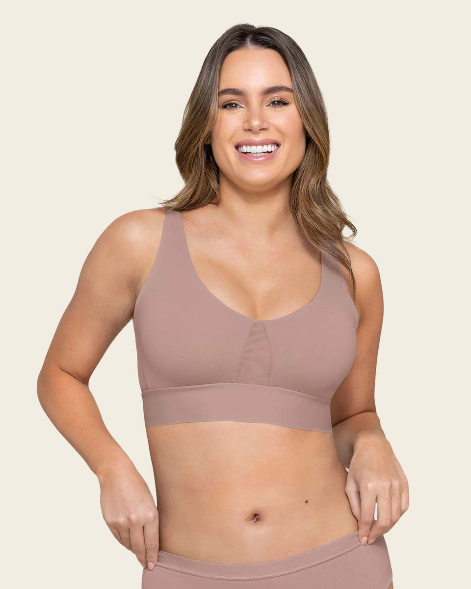 Sujetador tipo top de copas extraibles totalmente comodo y liviano flexi brastop