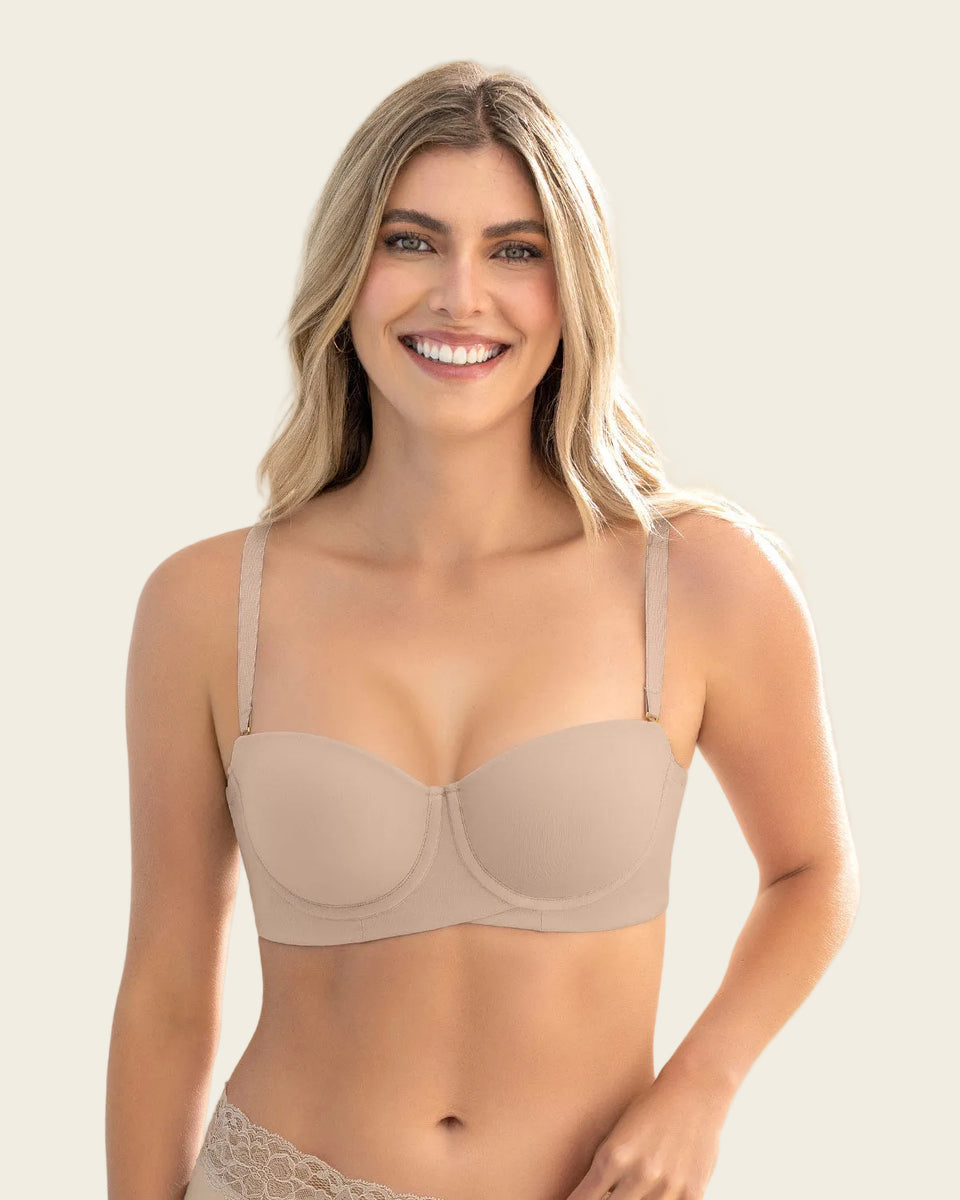 Sujetador  sin  tirantes ideal para pecho mediano y grande