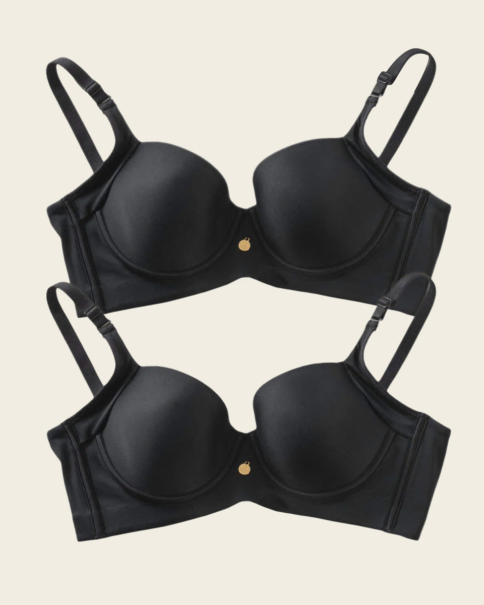 Paquete x 2 sujetadores de push up suave y buen cubrimiento en sisa y espalda Cover Bra