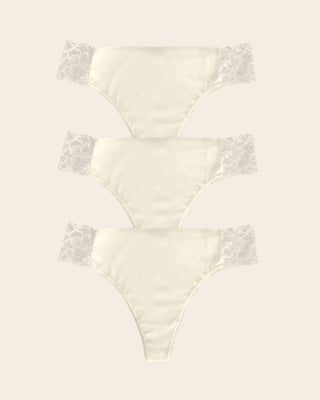 Paquete x 3 tangas invisibles con toques de encaje en laterales#color_253-marfil