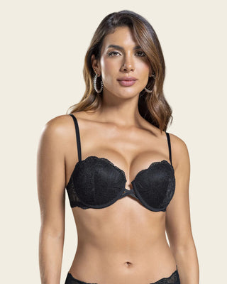 Sujetador de push  up alto incorporado, aro libre#color_700-negro